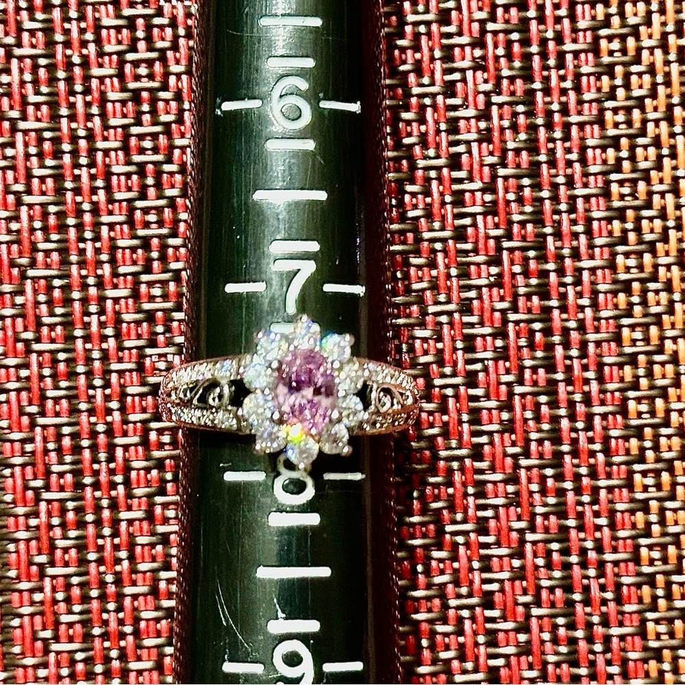 Fragrant Jewels Silver Ring with Pink Gem